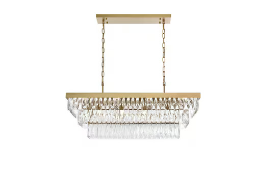 Rectangular Crystal Chandelier