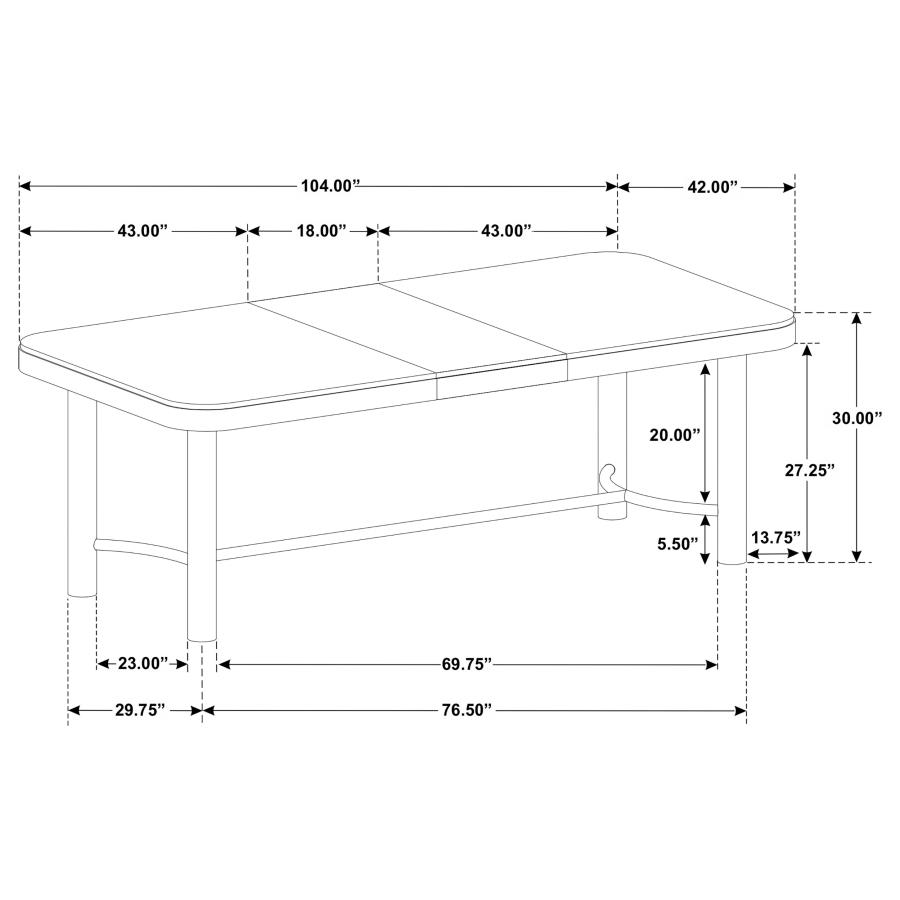 Arini 9-piece Extension Leaf Dining Table Set Sand Wash - Imagen 7