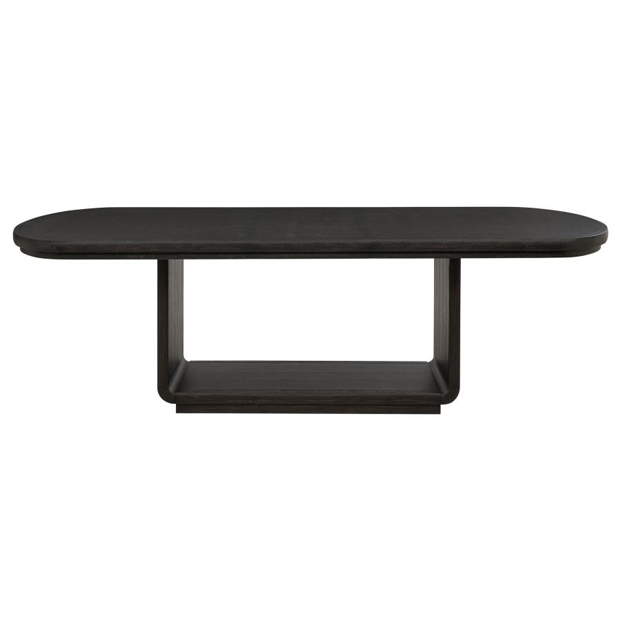 Leandro 7-piece Rectangular Dining Table Set Burnished Black - Imagen 4