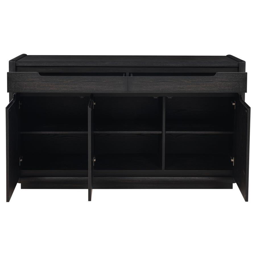 Leandro 2-drawer Dining Sideboard Server Burnished Black - Imagen 3