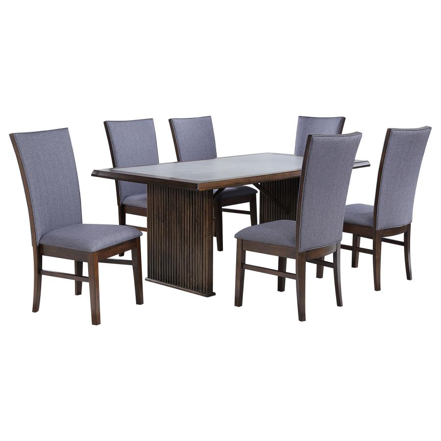 Sherwood 7-piece Rectangular Dining Table Set Brown - Imagen 2