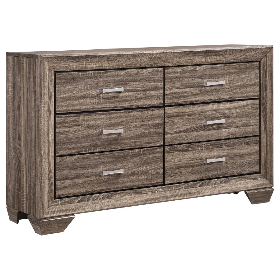 Kauffman 5-piece Queen Bedroom Set Washed Taupe - Image 5