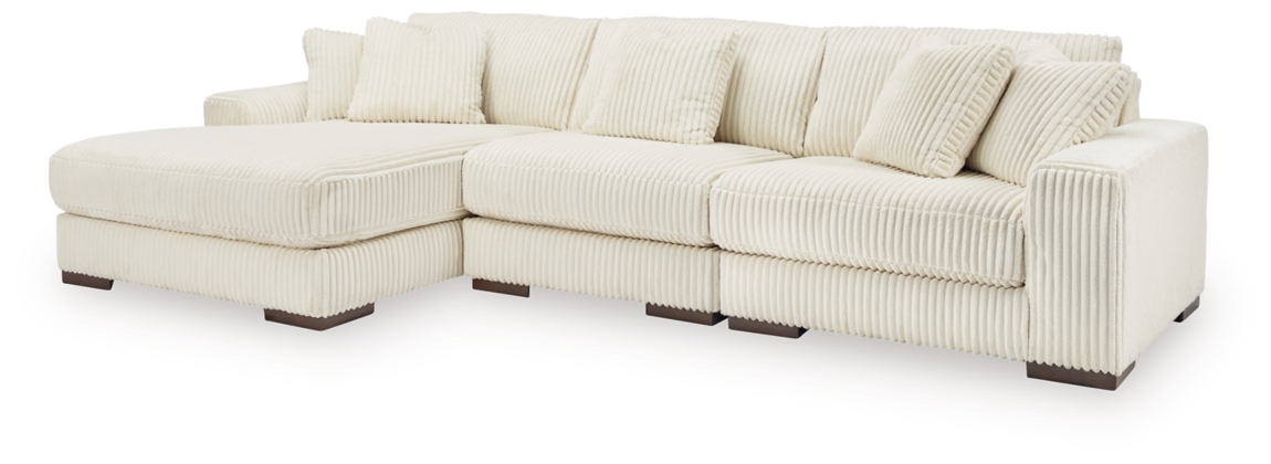 Lindyn 3-Piece Sectional with Chaise IVORY AND GREY - Image 2