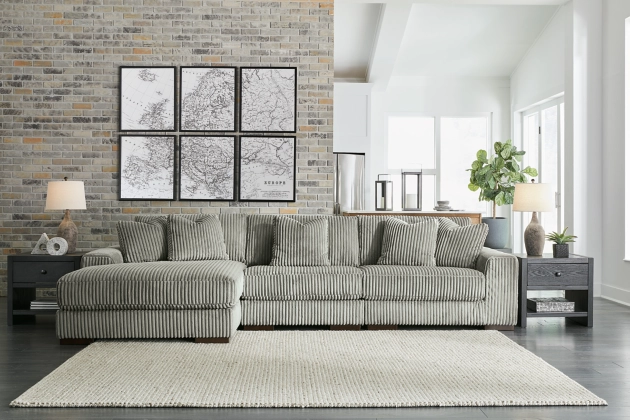 Lindyn 3-Piece Sectional with Chaise IVORY AND GREY - Image 4