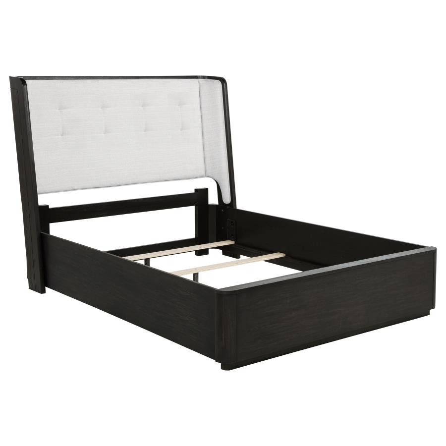 Leandro 55-inch Queen Wingback Bed Burnished Black ,DRESSER ,MIRROR,NIGTHSTAN,CHEST - Imagen 3