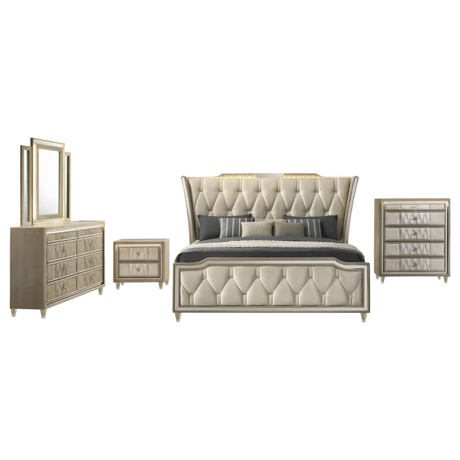 Lorient 5-piece Queen Bedroom Set Ivory and Camel - Imagen 2