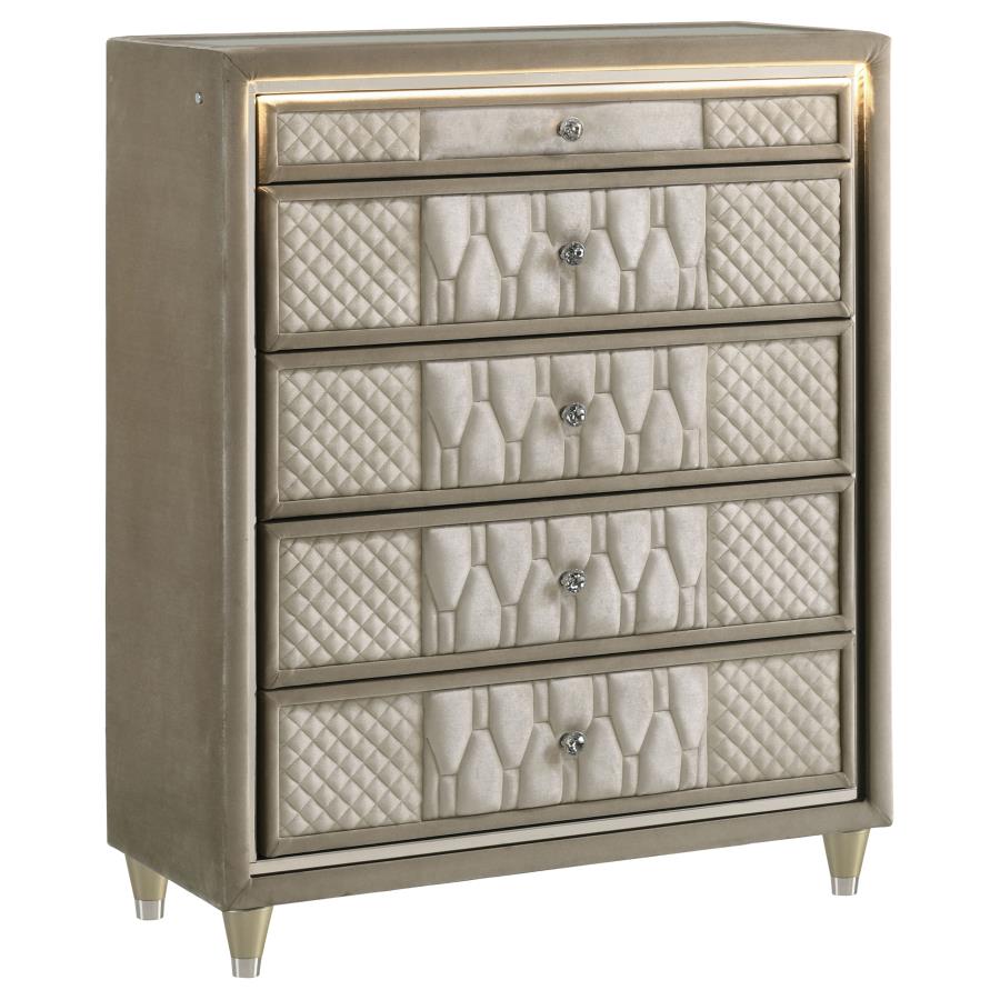 Lorient 5-piece Queen Bedroom Set Ivory and Camel - Imagen 6