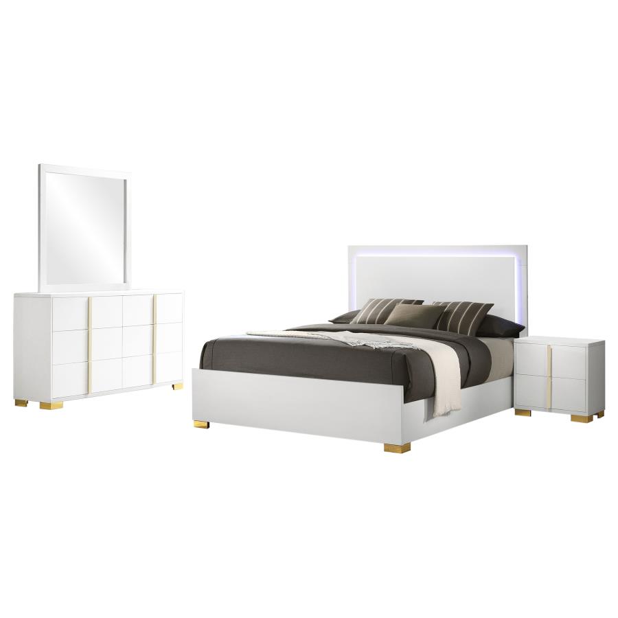 Marceline 4-piece Full Bedroom Set White - Image 2