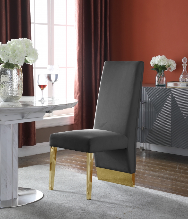 Porsha Velvet Upholstered Dining Chair - Imagen 7