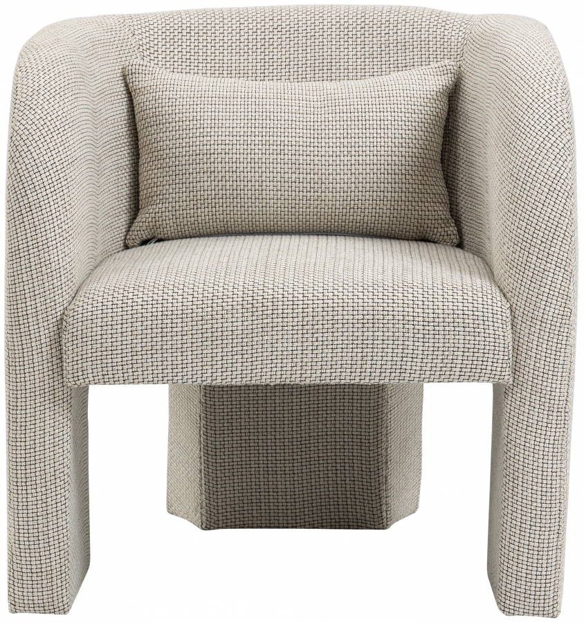Sawyer Weaved Fabric Upholstered Accent Chair - Image 4