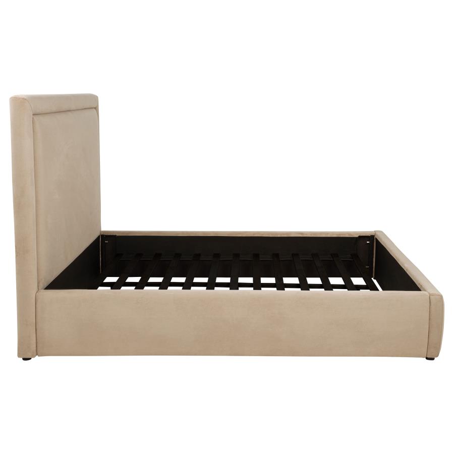 Lawson 54-inch Upholstered Queen Platform Bed Light Saddle - Imagen 3