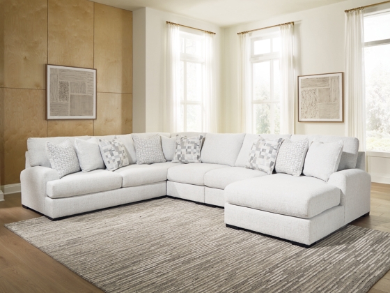 Misty-Lakes 5-Piece Sectional with ChaiseColor: Chalk
