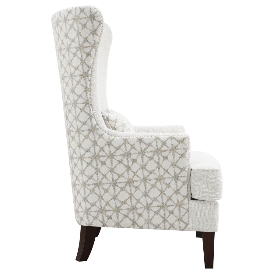 Pippin Upholstered High Wingback Accent Chair Latte - Image 4