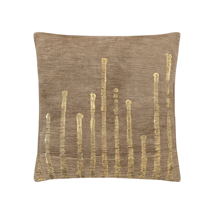 Adele Stone Gold Velvet Pillow - Imagen 3