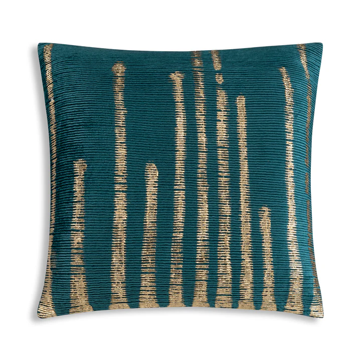Adele Stone Gold Velvet Pillow - Imagen 4