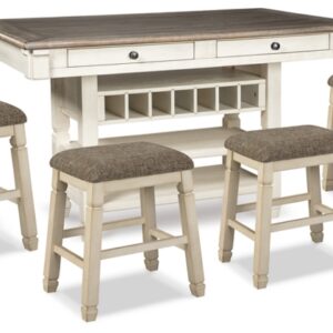 Bolanburg Counter Height Dining Table and 4 Barstools
