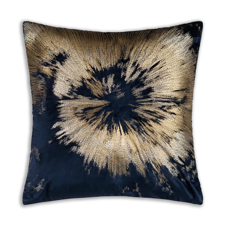 Mira Starburst Charcoal Velvet Pillow - Image 4
