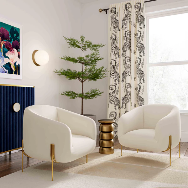 Kandra Performance Velvet Accent Chair - Imagen 2