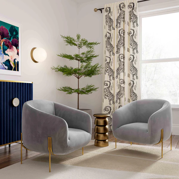 Kandra Performance Velvet Accent Chair - Imagen 6